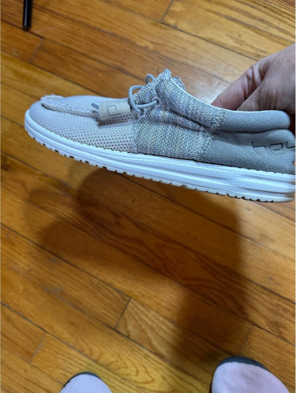 Hey Dude Shoes Funk Gray Mulit Wally Sox Men Size 8 Women’s 9.5